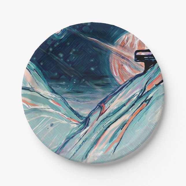 My Future Home in Space Paper Plate (Front)