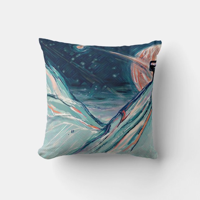 My Future Home in Space Throw Pillow (Front)