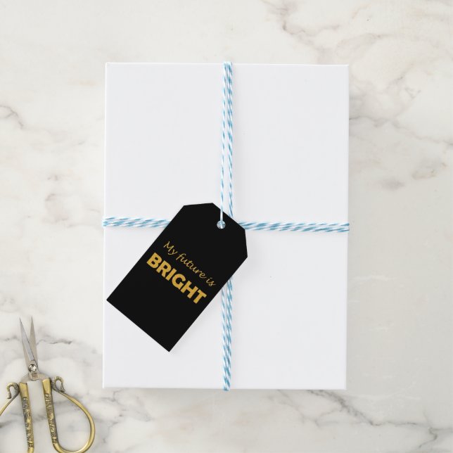 My Future Is Bright Gift Tags – Cheerful labels (With Twine)