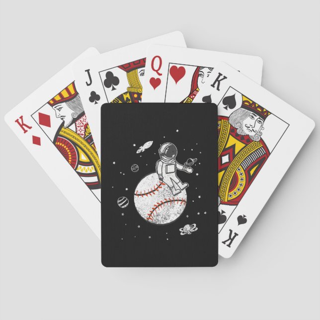 My Game Is Out Of This World! Baseball Spaceman Playing Cards (Back)