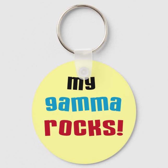 My Gamma Rocks T-shirts and Gifts Keychain (Front)
