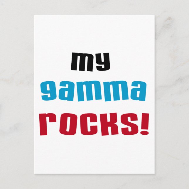 My Gamma Rocks T-shirts and Gifts Postcard (Front)