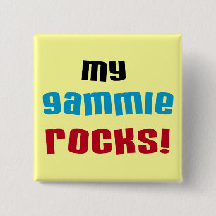 My Gammie Rocks T shirts and Gifts 2 Inch Square Button