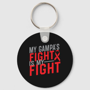 My Gampa's Fight Is My Fight Blood Cancer Awarenes Keychain