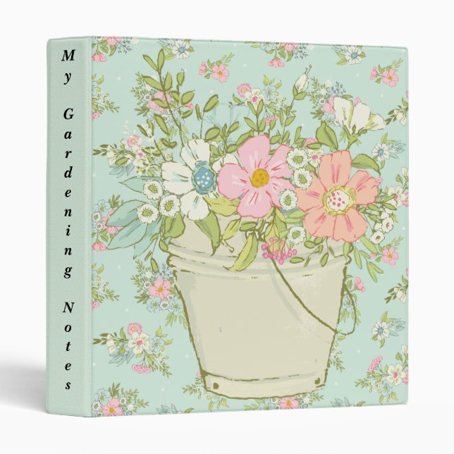 My Garden Notes Spiral Notebook Binder (Front/Spine)