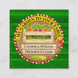 MY GARDEN TO YOUR TABLE SQUARE BUSINESS CARD