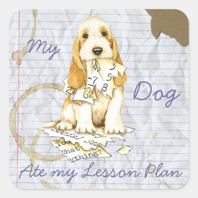 My GBGV Ate My Lesson Plan Square Sticker (Front)