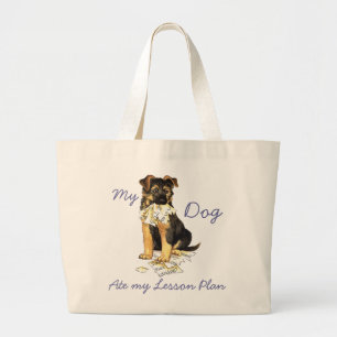 My German Shepherd Ate My Lesson Plan Large Tote Bag