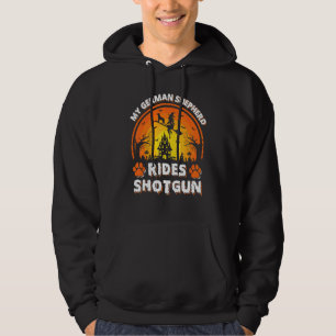 My German Shepherd Dog Ride Witch Shotgun Hallowee Hoodie