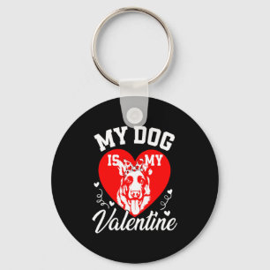 My German Shepherd Is My Valentine Dog Lover Valen Keychain