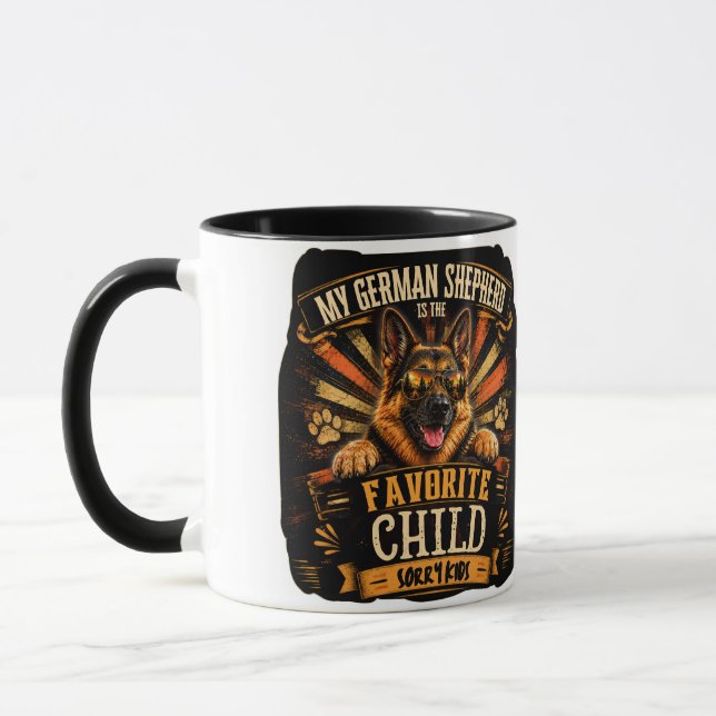 My German Shepherd Is The Favourite Child Mug (Left)