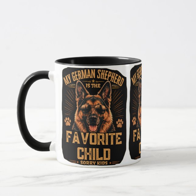 My German Shepherd Is The Favourite Child Mug (Left)