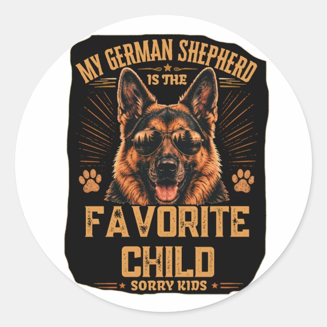 My German Shepherd Is The Favourite Child Sticker (Front)