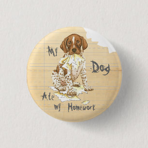 My German Shorthaired Pointer Ate my Lesson Plan 1 Inch Round Button