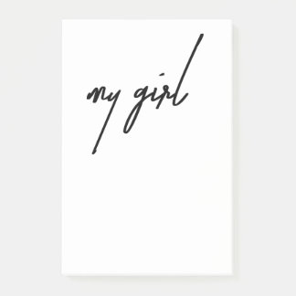 My girl post-it notes