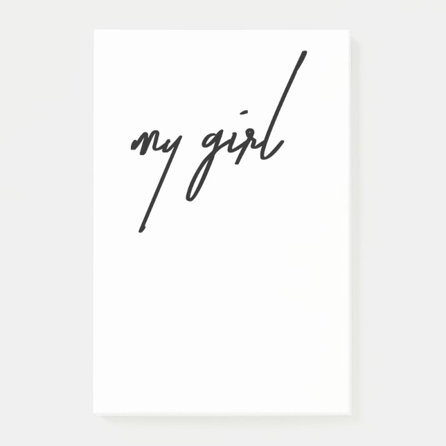 My girl post-it notes (Front)
