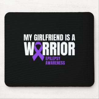 My Girlfriend is a Warrior Epilepsy Awareness Purp Mouse Pad