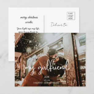 My Girlfriend Merry Christmas Holiday Wishes Photo Postcard