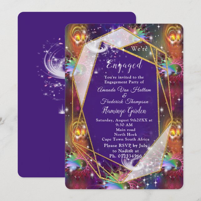 My Glamourous Funky Disco design Invitation (Front/Back)