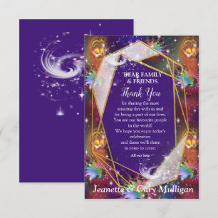 My Glamourous Funky Disco design Thank you RSVP Card