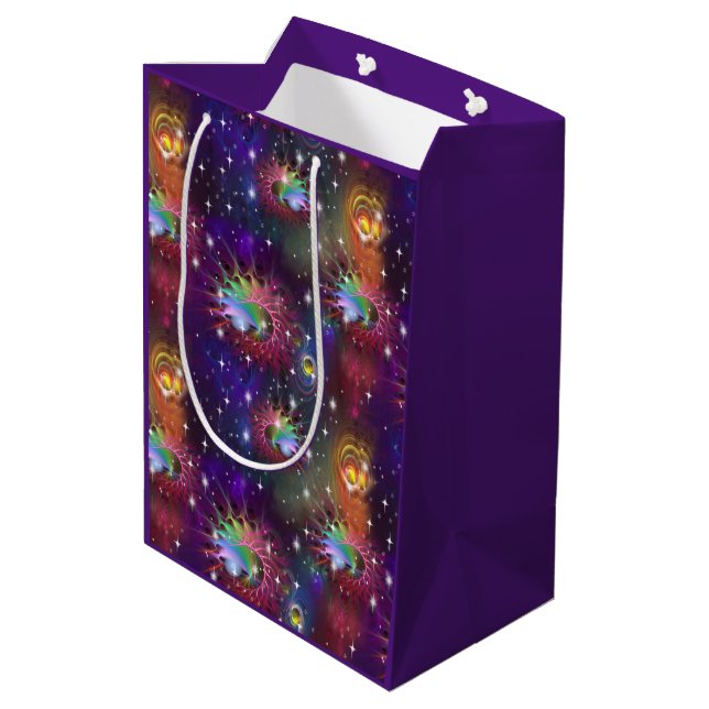 My Glamourous Funky Disco Pattern Medium Gift Bag (Back Angled)