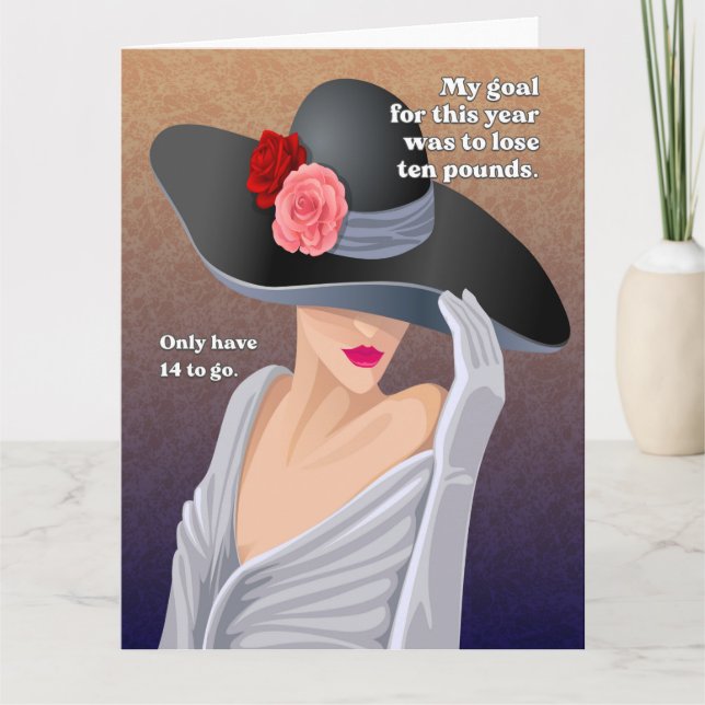 My Goal Funny Retro Greeting Card (Front)