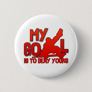 My Goal, Hockey Goalie 2 Inch Round Button