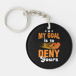 My Goal Is To Deny Yours Lacrosse Keychain