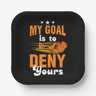 My Goal Is To Deny Yours Lacrosse Paper Plate