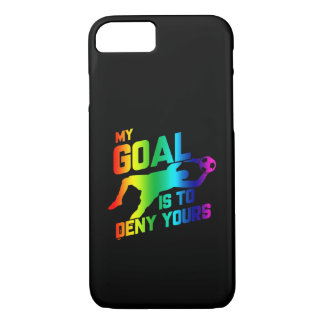 My Goal Is To Deny Yours Soccer Goalkeeper Rainbow Case-Mate iPhone Case