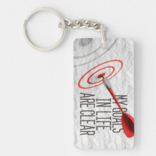 "My goals are clear" Motivation Affirmation Keychain