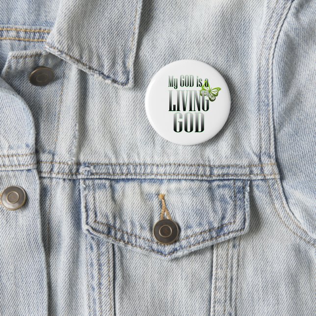 My God 2 Inch Round Button (In Situ)