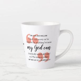 MY GOD CAN Positive Christian Affirmation Latte Mug