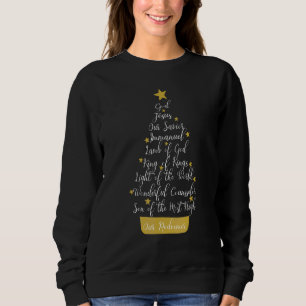 My God Everything Our Redeemer Christmas Tree Paja Sweatshirt