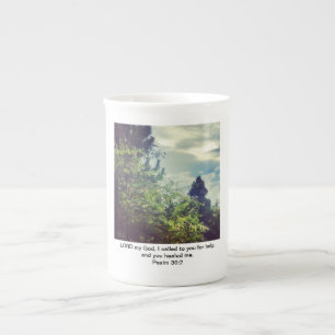 My God heals - bone china mug