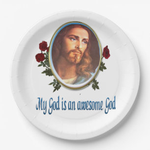 My God is a awesome God Bible verse Paper Plate