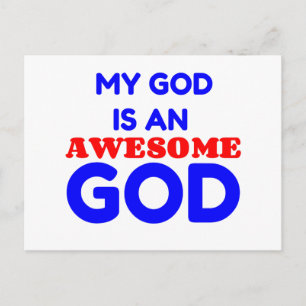 MY GOD IS AWESOME POSTCARD