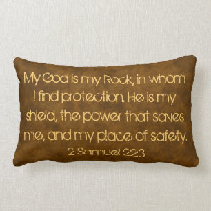 My God is my rock bible verse pillow
