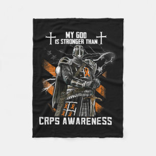 My God Is Stronger Than Crps Awareness  Fleece Blanket