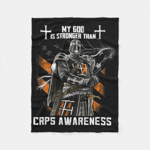 My God Is Stronger Than Crps Awareness Fleece Blanket