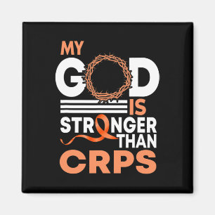 My God Is Stronger Than Crps Awareness Ribbon Magnet