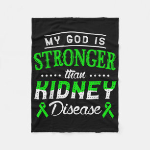 My God Is Stronger Than Kidney Disease, Kidney Awa Fleece Blanket
