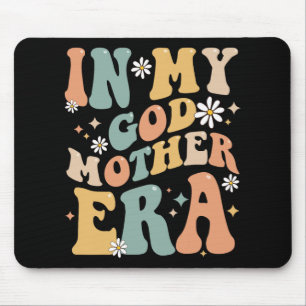 My Godmother Era Lover Groovy Retro Mom Funny Moth Mouse Pad