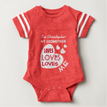 My GODMOTHER Loves Me with Hearts Custom Text V01F