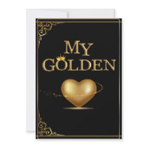 My Golden Heart Valentine's Day Card Design