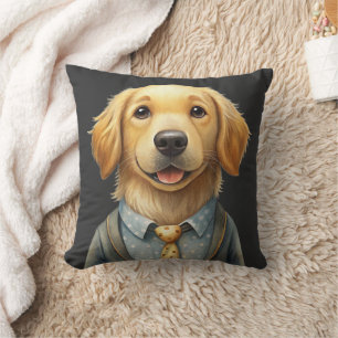 My Golden Retriever Boyfriend Throw Pillow