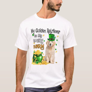 My Golden Retriever Is My Lucky Charm Cute Dog Pat T-Shirt