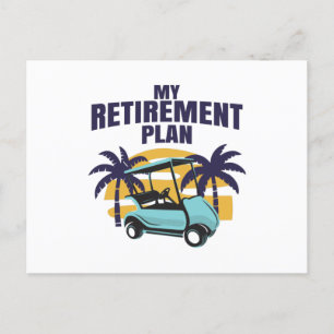 My Golf retirement plan Postcard