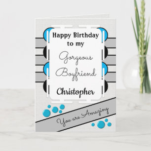 My gorgeous Boyfriend blue love you Card