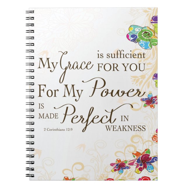 My Grace is Sufficient Notebook (Front)